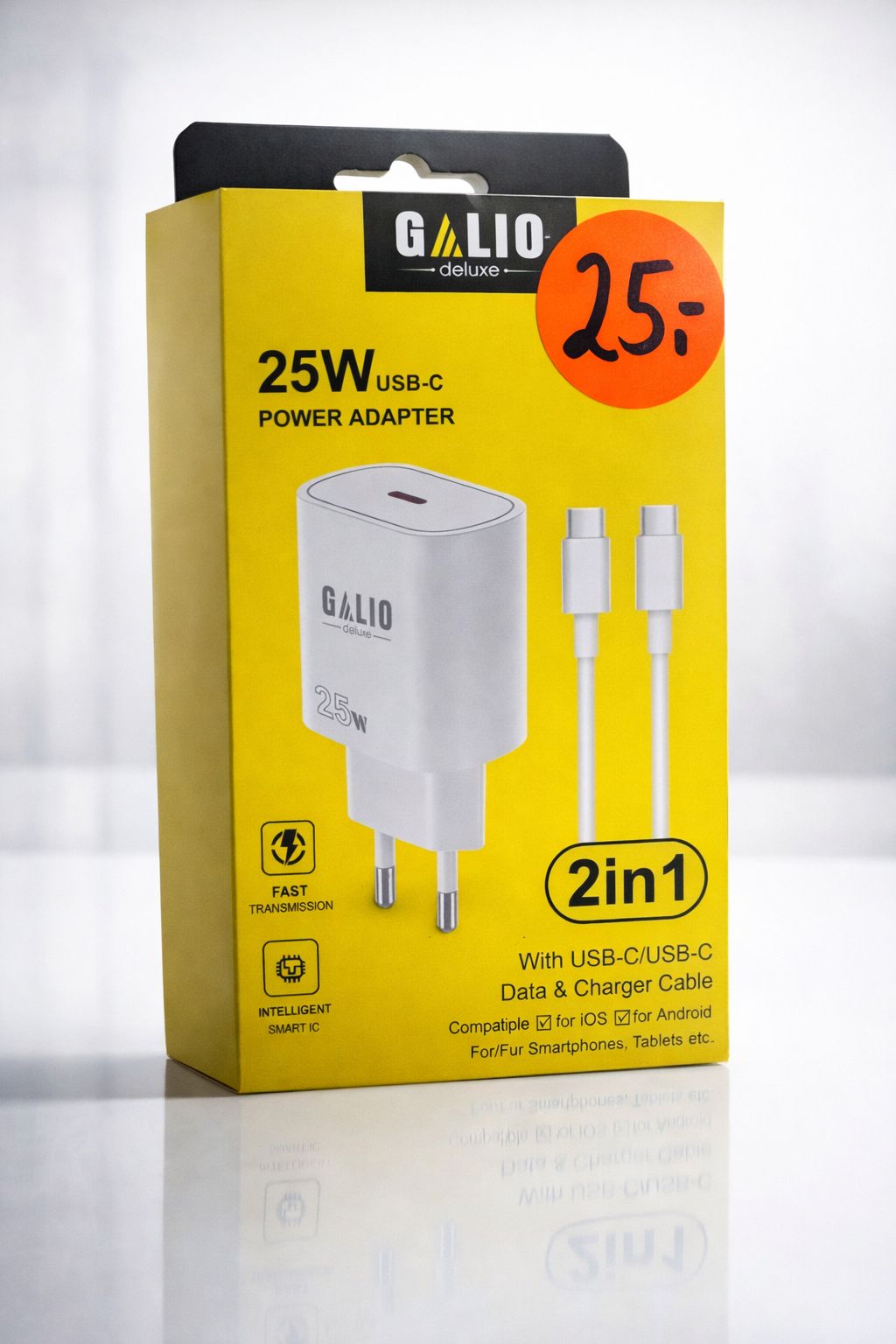 Galio 25W Netzstecker mit USB-C Kabel