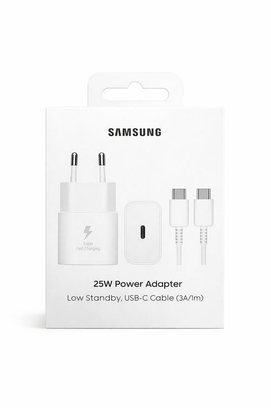 Samsung 25W Netzstecker mit Ladekabel USB C auf USB C